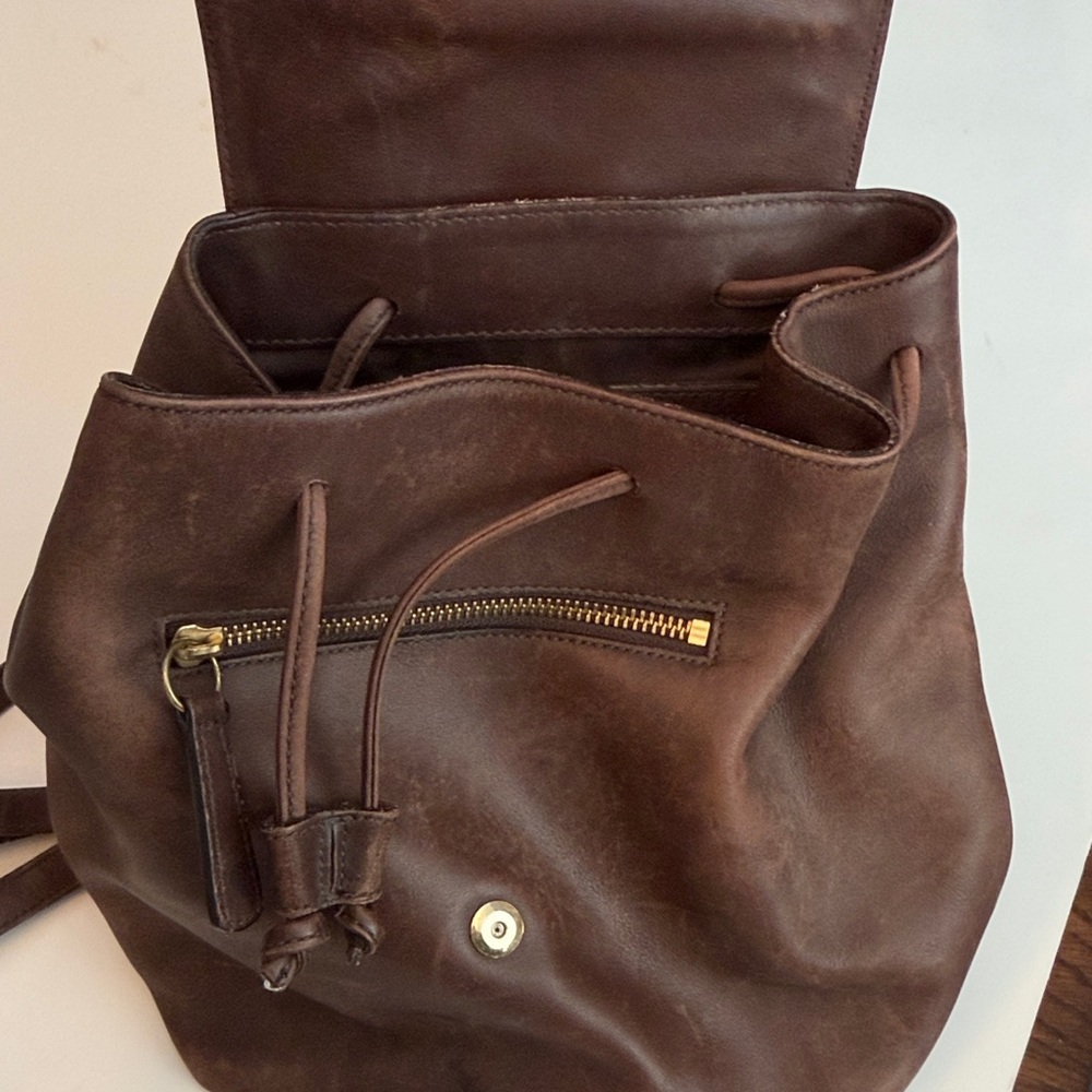 Vintage 90’s early 00’s Coach Dark Brown Leather Backpack - Picture 3 of 13